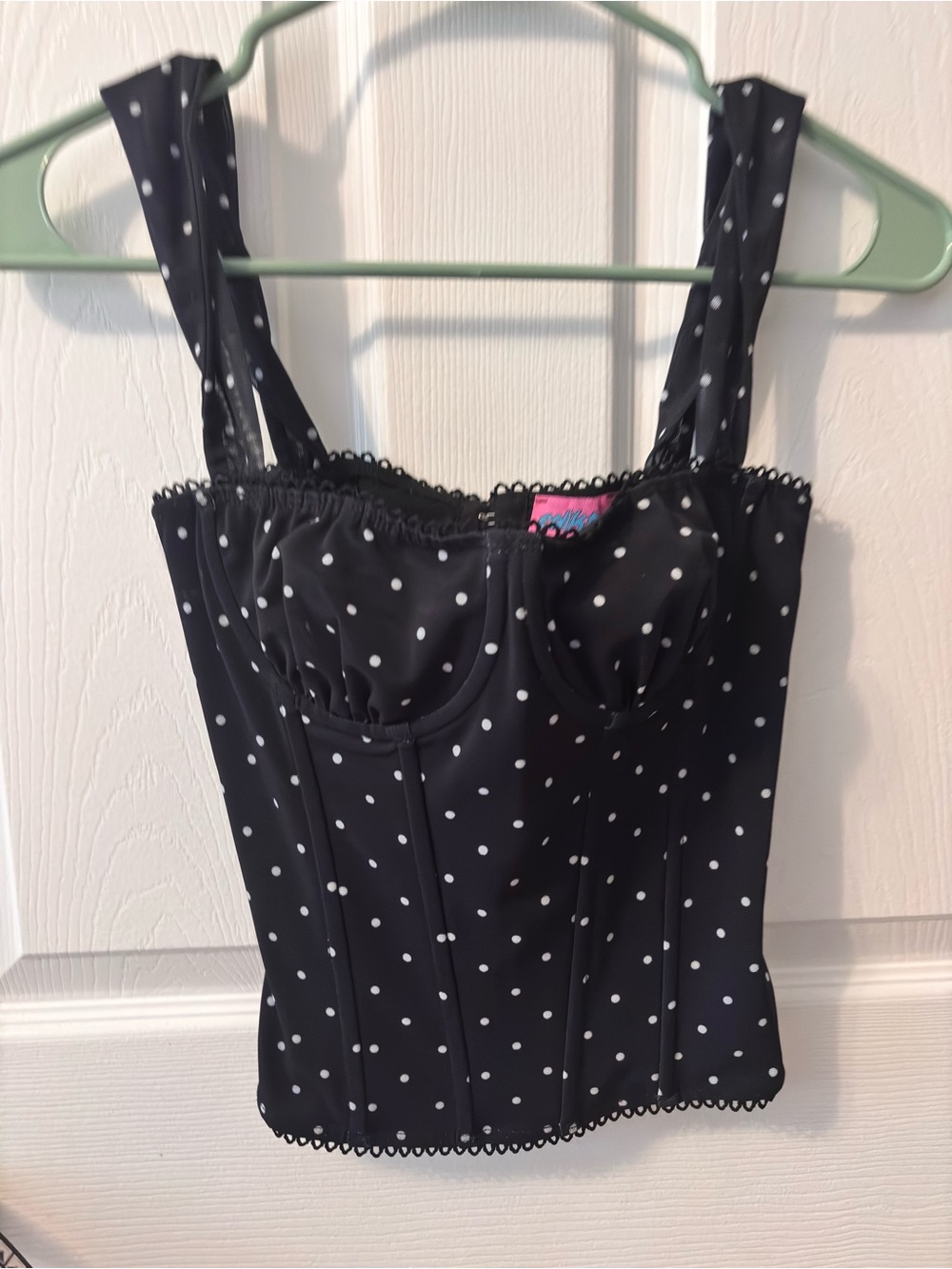 Edikted  Polka Dot Sweetheart Bustier Top